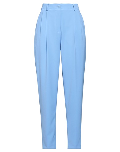BOUTIQUE MOSCHINO Casual pants Light blue 90% Polyester, 10% Elastane