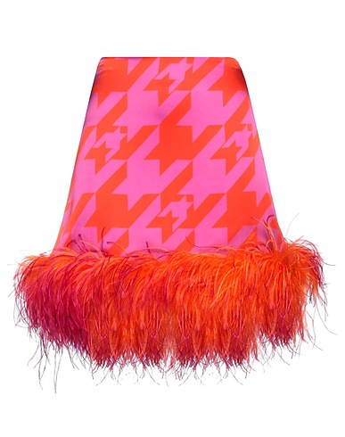VERGUENZA Minigonna Fucsia 94% Seta, 6% Elastan, Piuma