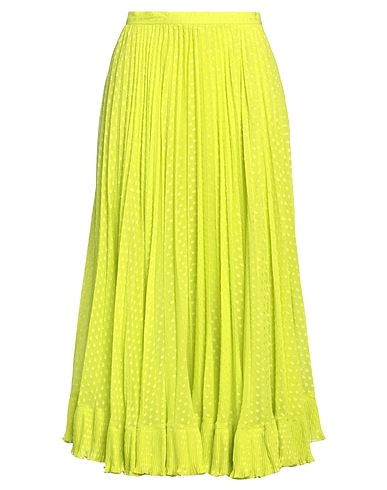 TWINSET Long skirt Lime green 100% Polyester