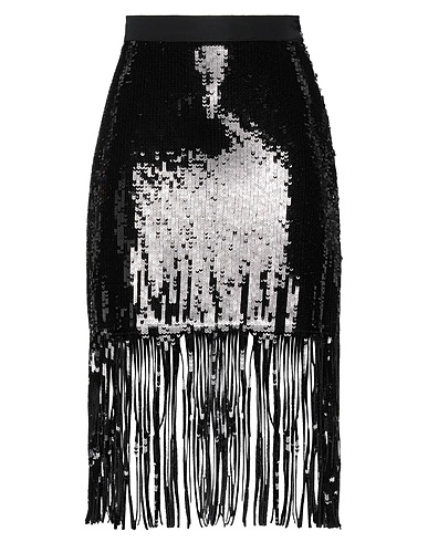 TWINSET Midi skirt Black 100% Polyester