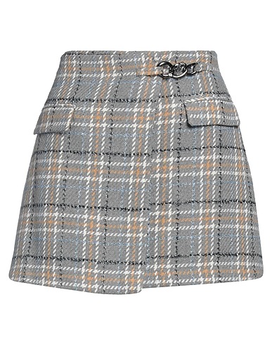 LIU •JO Mini skirt Grey 89% Polyester, 10% Wool, 1% Metallic fiber