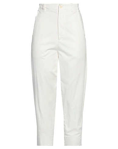 VIRNA DRÒ Pantalone Avorio 98% Cotone, 2% Elastan