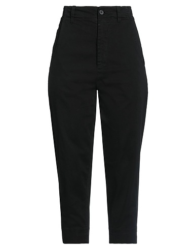 VIRNA DRÒ Casual trouser Black 98% Cotton, 2% Elastane