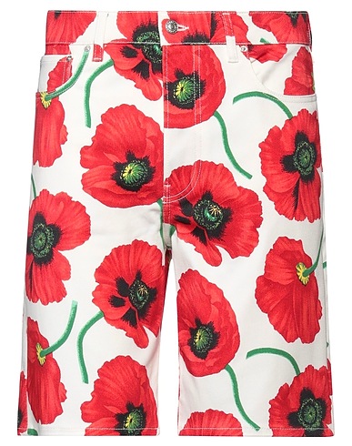 KENZO Denim shorts White 98% Cotton, 2% Elastane