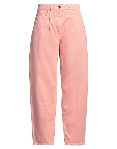 BOUTIQUE MOSCHINO Denim trousers Pink 100% Cotton
