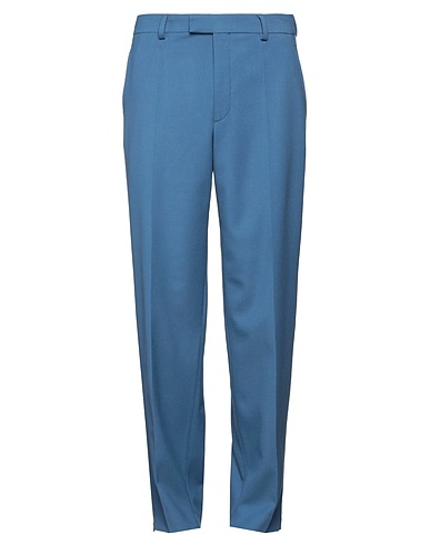 VTMNTS Casual trouser Slate blue 93% Virgin Wool, 7% Elastane