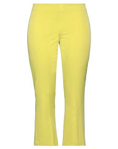 KATE BY LALTRAMODA Casual trouser Lime green 88% Polyester, 12% Elastane