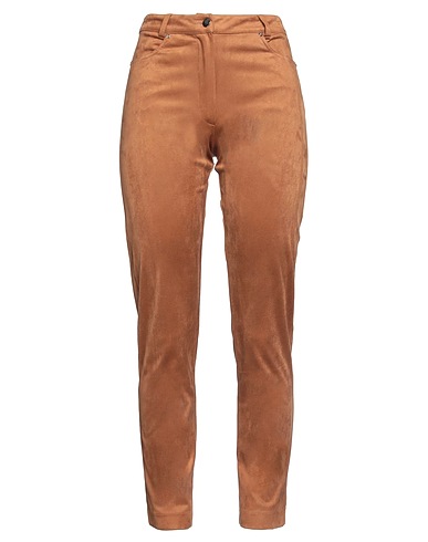D.EXTERIOR Casual pants Brown 92% Polyester, 8% Elastane