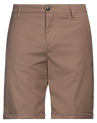 OUT/FIT Shorts & Bermuda Brown 70% Polyester, 28% Viscose, 2% Elastane