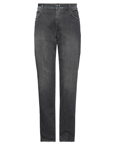 GIAMPAOLO Denim trousers Black 65% Cotton, 35% Polyester