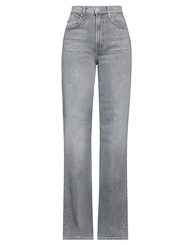 MOTHER Denim trousers Grey 98% Cotton, 2% Elastane