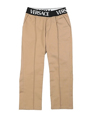 VERSACE YOUNG Casual trouser Beige 98% Cotton, 2% Elastane, Polyester
