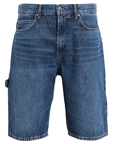 HUGO Denim shorts Blue 80% Cotton, 20% Recycled cotton