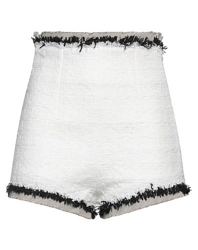 BALMAIN Shorts & Bermuda White 78% Polyamide, 10% Cotton, 7% Virgin Wool, 5% Viscose
