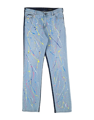DOLCE&GABBANA Denim trousers Blue 98% Cotton, 2% Elastane, Polyester, Zamak