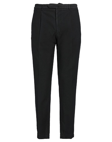 SANTANIELLO Casual trouser Black 99% Cotton, 1% Elastane
