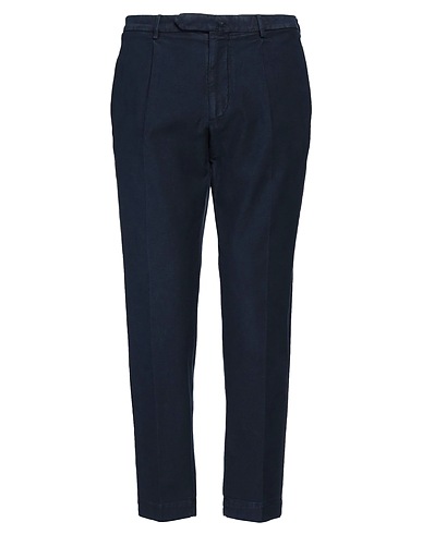 SANTANIELLO Casual pants Midnight blue 99% Cotton, 1% Elastane