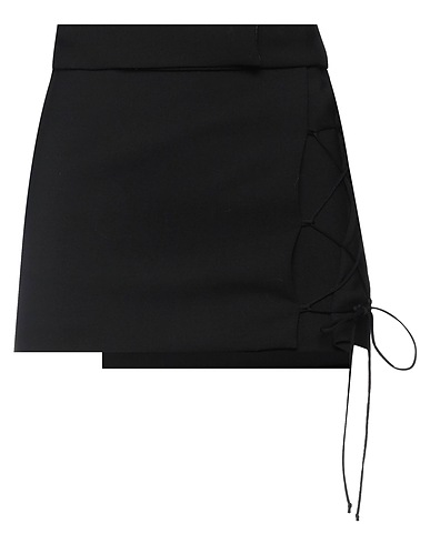 NENSI DOJAKA Mini skirt Black 93% Virgin Wool, 4% Elastane, 3% Polyamide, Cupro