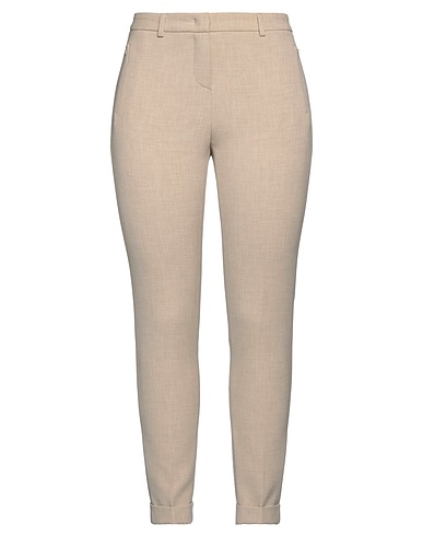 SEDUCTIVE Pantalone Beige 63% Poliestere, 27% Viscosa, 7% Cotone, 3% Elastan