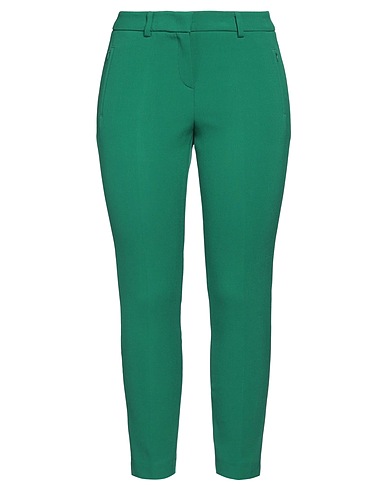 SEDUCTIVE Casual trouser Green 63% Polyester, 27% Viscose, 7% Cotton, 3% Elastane