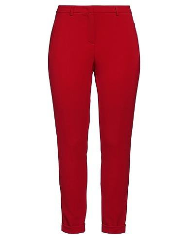 SEDUCTIVE Casual trouser Red 63% Polyester, 27% Viscose, 7% Cotton, 3% Elastane