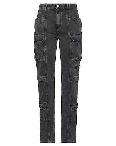 ISABEL MARANT Denim trousers Black 100% Cotton