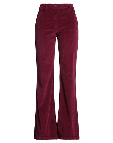 TRUE ROYAL Casual pants Plum 98% Cotton, 2% Elastane
