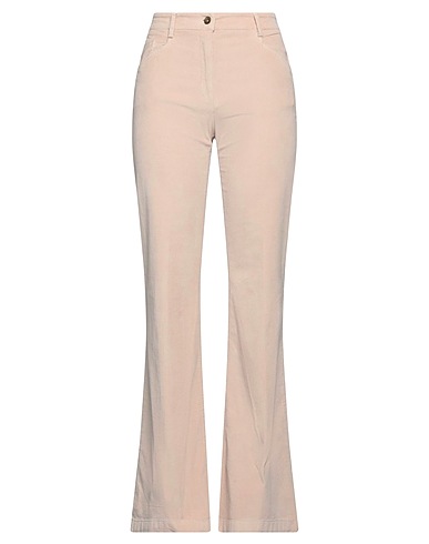 TRUE ROYAL Casual pants Beige 98% Cotton, 2% Elastane