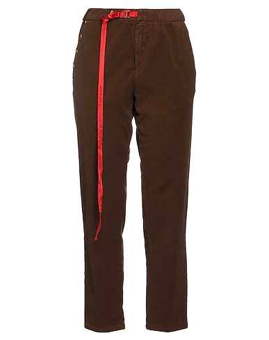 WHITE SAND Casual pants Brown 98% Cotton, 2% Elastane
