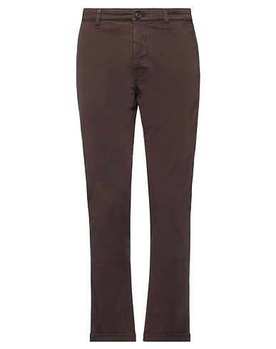 PENCE Casual pants Brown 97% Cotton, 3% Elastane