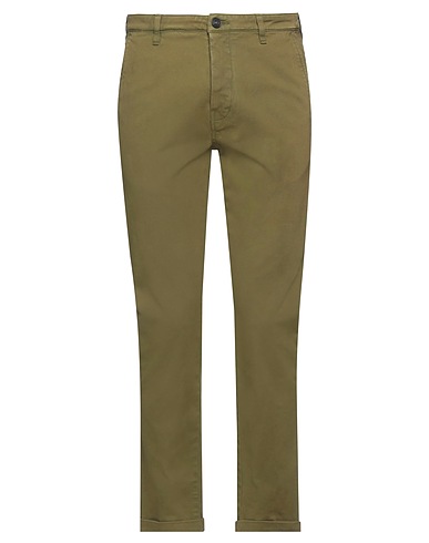 PENCE Casual trouser Military green 97% Cotton, 3% Elastane