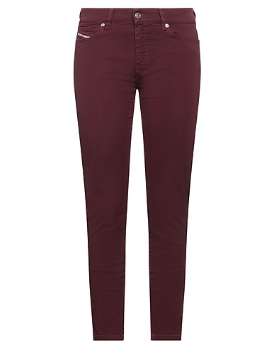 DIESEL Casual trouser Burgundy 92% Cotton, 5% Polyester, 3% Elastane