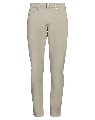 FRAME Casual trouser Sage green 93% Organic cotton, 5% Elasterell-p, 2% Elastane