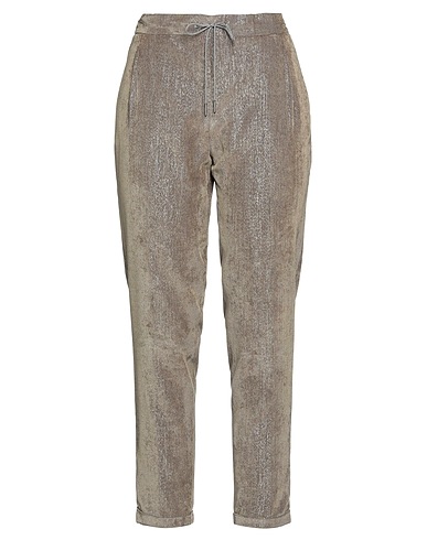 FABIANA FILIPPI Casual pants Khaki 94% Viscose, 3% Polyamide, 3% Polyester, Ecobrass