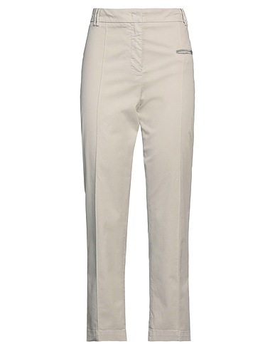 FABIANA FILIPPI Casual trouser Light grey 98% Cotton, 2% Elastane