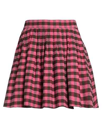 KENZO Mini skirt Magenta 45% Linen, 41% Virgin Wool, 14% Polyamide