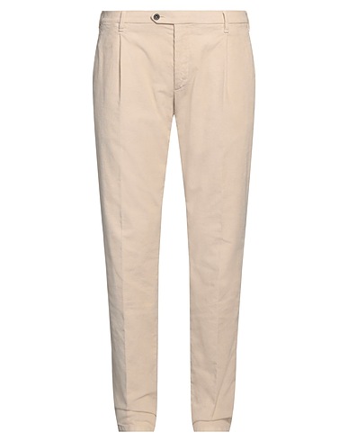 LARDINI Casual trouser Beige 97% Cotton, 3% Elastane