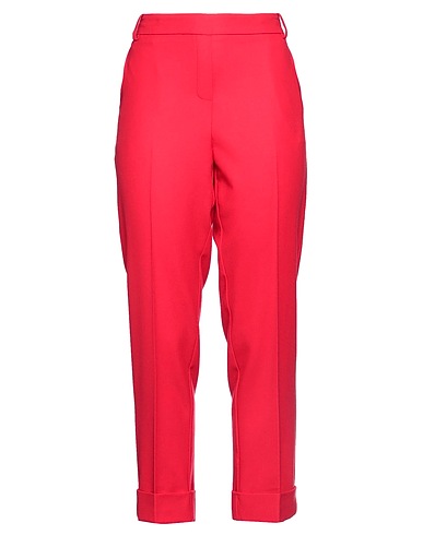 KILTIE Casual pants Red 96% Virgin Wool, 4% Elastane