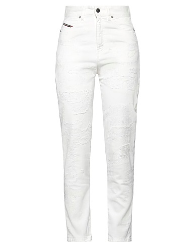 DIESEL Pantalon en jean Blanc 100% Coton