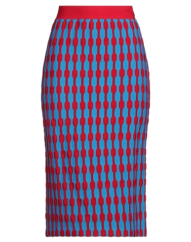 TORY BURCH Midi skirt Azure 80% Polyester, 18% Nylon, 2% Elastane
