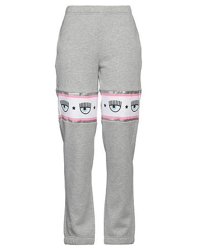 CHIARA FERRAGNI Casual trouser Light grey 100% Cotton