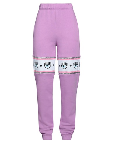 CHIARA FERRAGNI Casual trouser Lilac 100% Cotton
