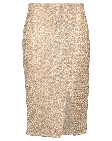 ERMANNO SCERVINO Midi skirt Sand 90% Viscose, 5% Polyamide, 5% Polyester