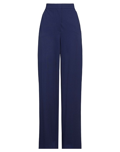 MAX MARA Casual trouser Navy blue 84% Viscose, 11% Polyamide, 5% Elastane