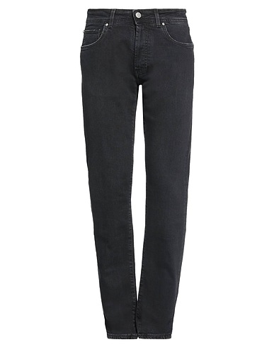 LIU •JO MAN Denim trousers Charcoal 99% Cotton, 1% Elastane