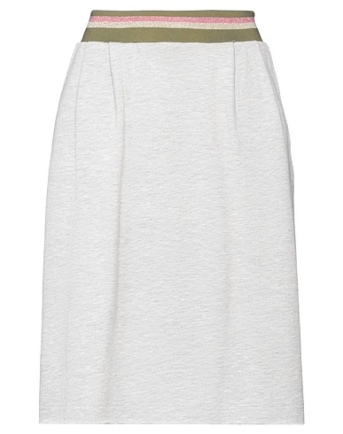 GWYNEDDS Midi skirt Light grey 60% Cotton, 40% Polyester