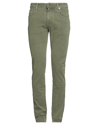 JACOB COHЁN Casual trouser Military green 97% Cotton, 3% Elastane