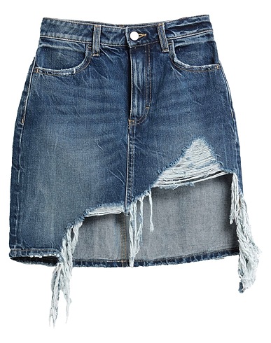 ICON DENIM Denim skirt Blue 100% Cotton