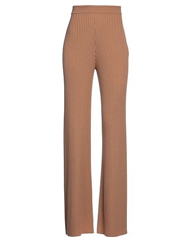 CHLOÉ Pantalone Cammello 90% Lana, 10% Cachemire, Poliammide, Elastan