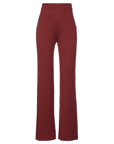 CHLOÉ Casual pants Burgundy 90% Wool, 10% Cashmere, Polyamide, Elastane